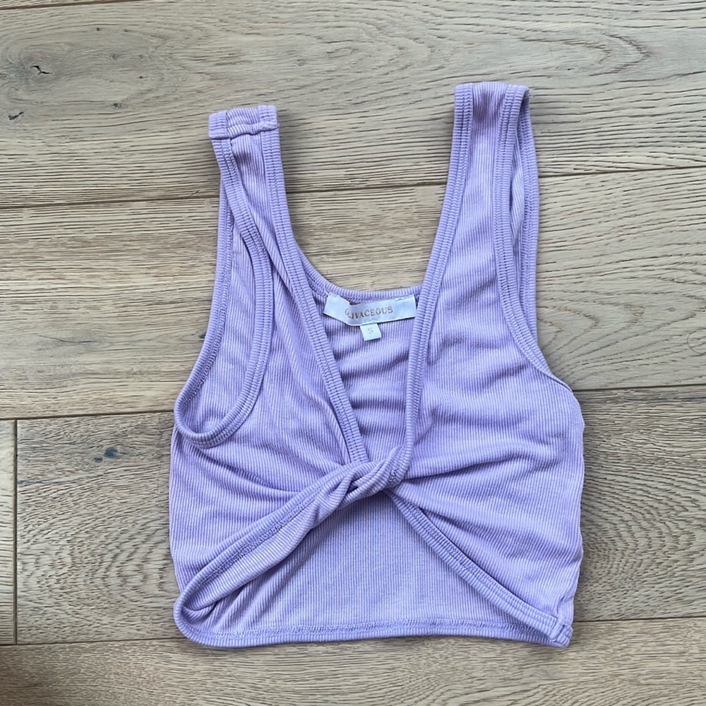 Olivaceous tie front or back top *can be worn both ways purple tank top